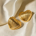 Gold-Tone Shell Studs
