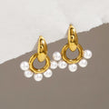 Pearl Beaded Hoops