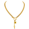Gold-Tone Lock Necklace
