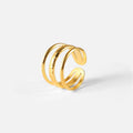 Gold-Tone Triple Line Ring