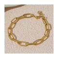 Chunky Gold-Tone Paperclip Bracelet