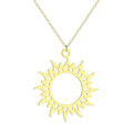 Gold-Tone Sun Symbol Necklace