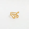 Gold-Tone Open Curve Ring