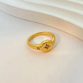 Gold-Tone Celestial Stone Ring