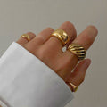 Twisted Croissant Dome Ring