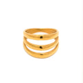 Triple Wave Statement Ring