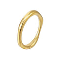 Gold-Tone Wavy Band Ring