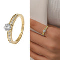Pavé Gold-Tone Zircon Ring
