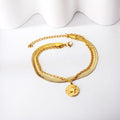 Delicate Gold-Tone Charm Bracelet