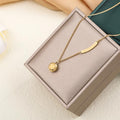 Moon and Disc Necklace