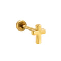 Gold-Tone Cross Ear Stud