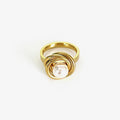 Pearl Spiral Ring
