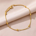 Gold-Tone Ball Anklet