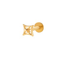 Gold-Tone Geometric Cartilage Stud