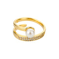 Pearl Double Band Ring