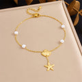 Shell Starfish Pearl Anklet
