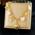 Gold-Tone Charm Chain Necklace