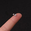 Silver-Tone Flower Cartilage Stud
