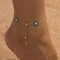 Blue Flower Anklet