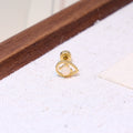 Gold-Tone Iridescent Eye Stud