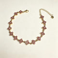 Red Crystal Flower Bracelet