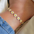 White Daisy Anklet