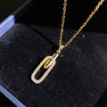 Crystal Oval Pendant Necklace