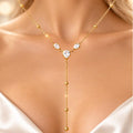 Crystal Heart Y Necklace