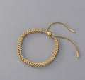 Gold-Tone Adjustable Wheat Chain Bracelet