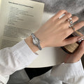 Silver Lace Oval Watch