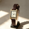 Espresso Rectangle Strap Watch