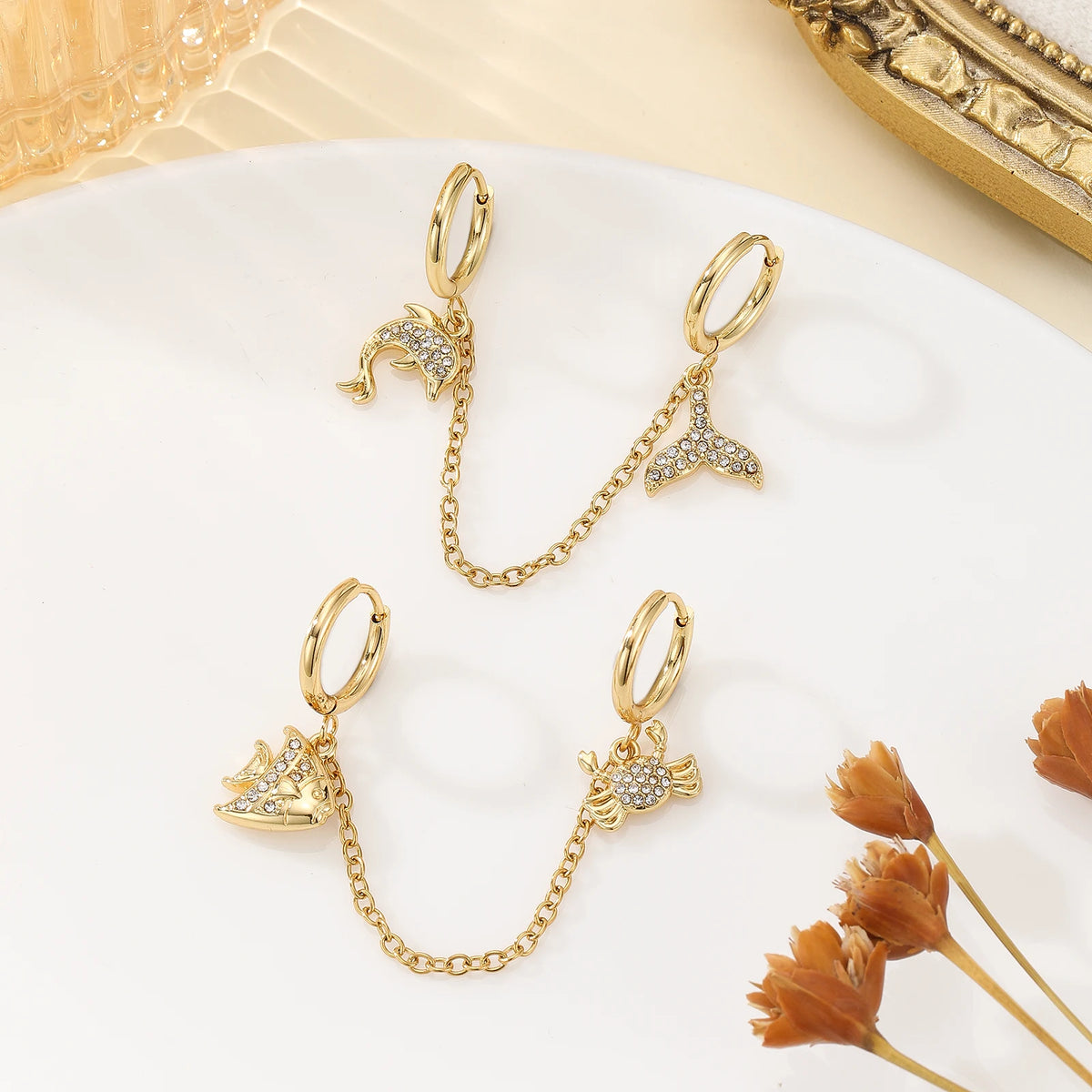 Ocean Double Hoops product image