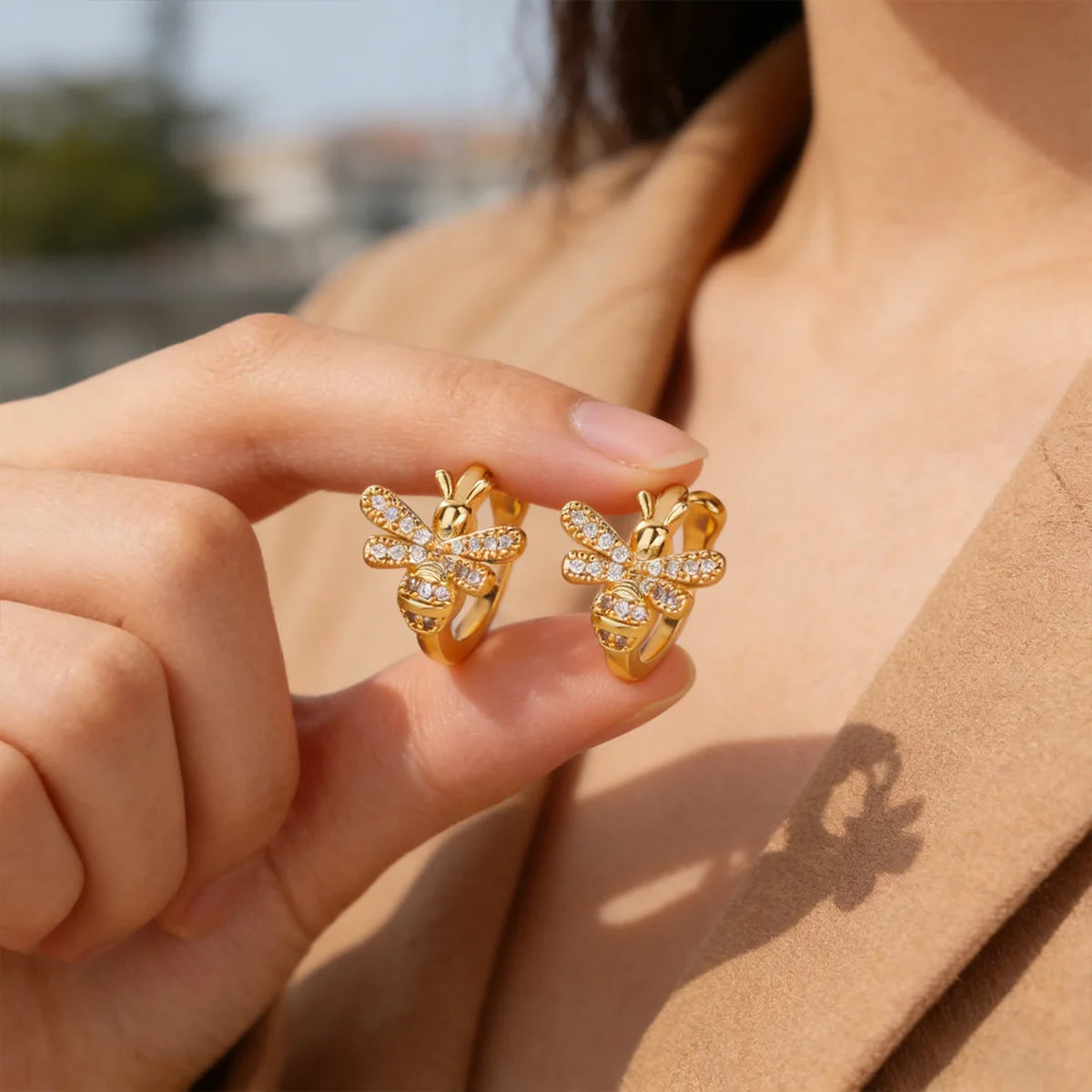 Crystal Bee Ear Cuff product image