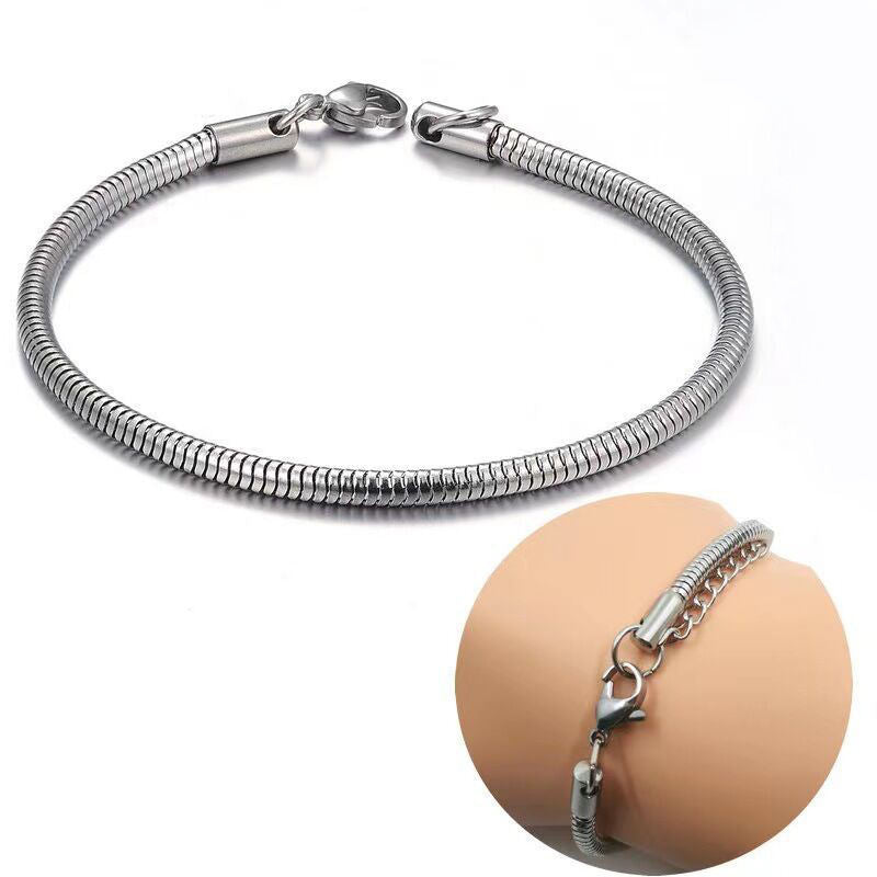 Silver-Tone Snake Chain Bracelet