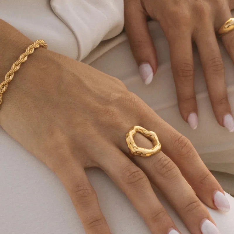 Gold Irregular Circle Ring product image