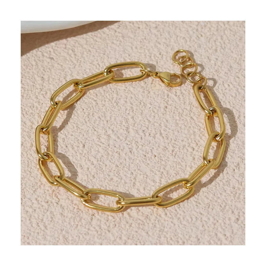 Chunky Gold Paperclip Bracelet product image