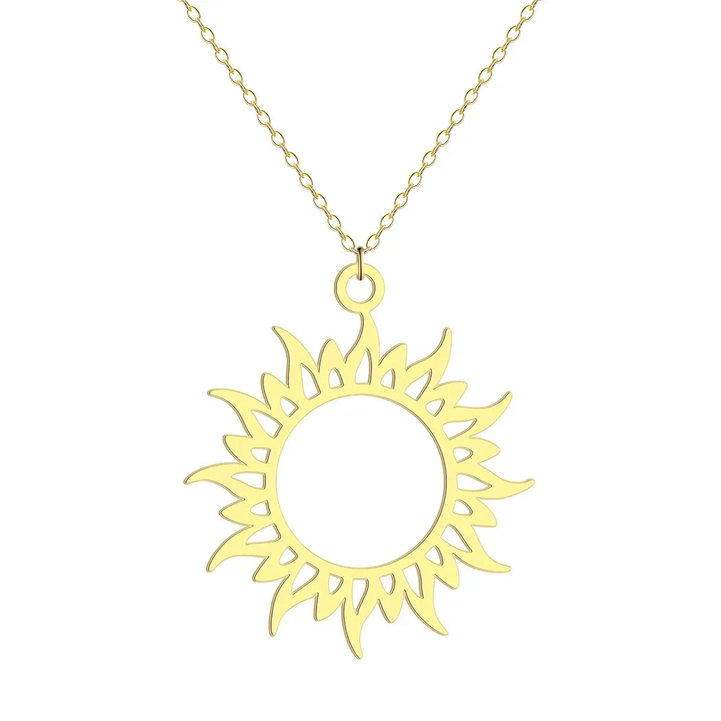 Gold Sun Symbol Necklace product image
