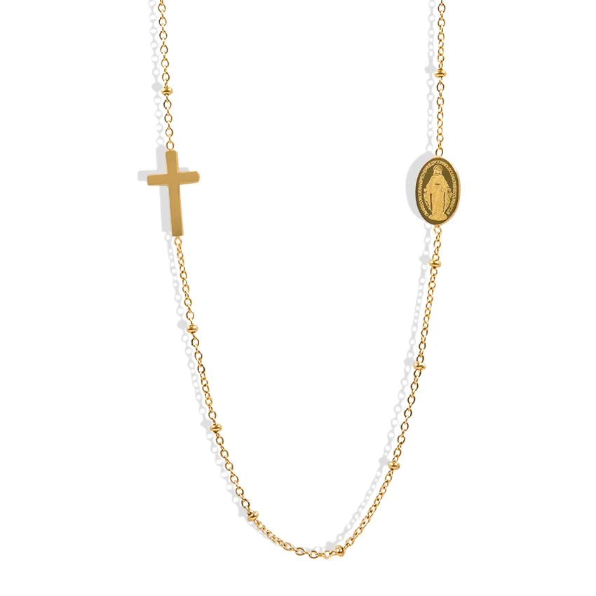 Gold Cross Necklace product image