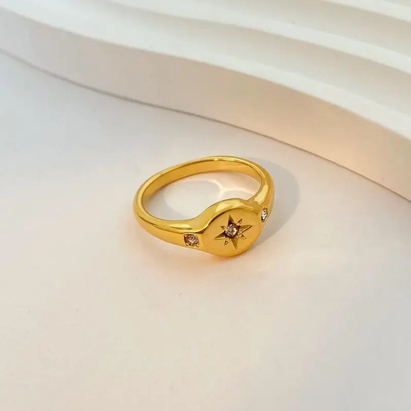 Gold Celestial Stone Ring product image