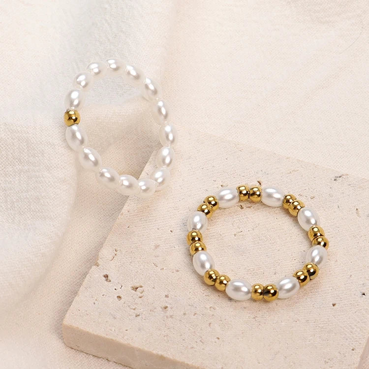 Dainty Pearl Stacking Ring product image