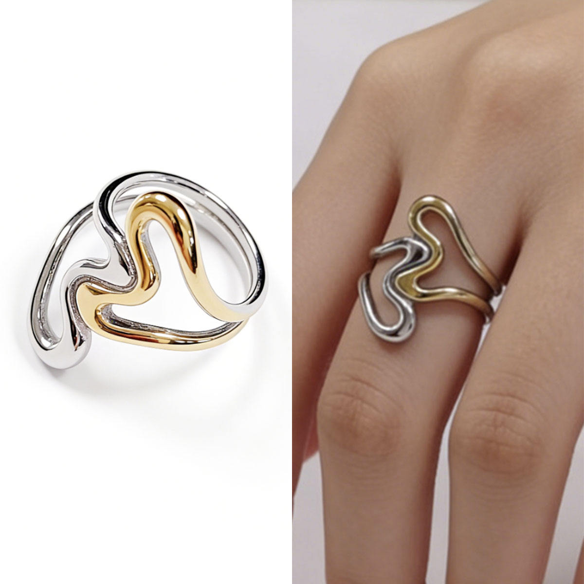 Two-Tone Heart Ring product image