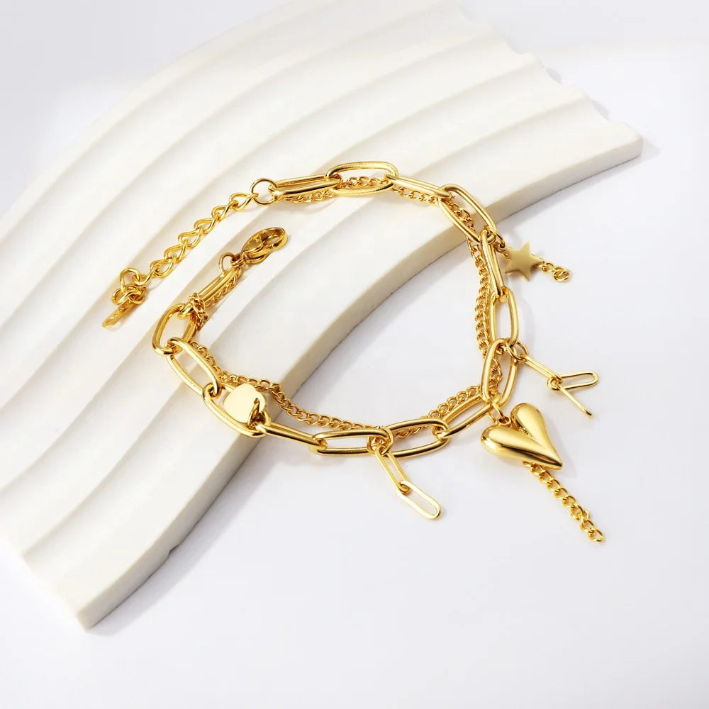 Polished Gold Charm Bracelet product image