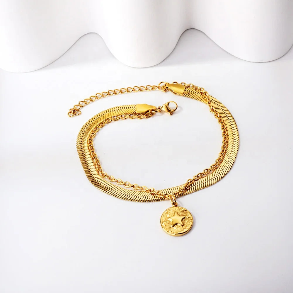 Delicate Gold Charm Bracelet product image