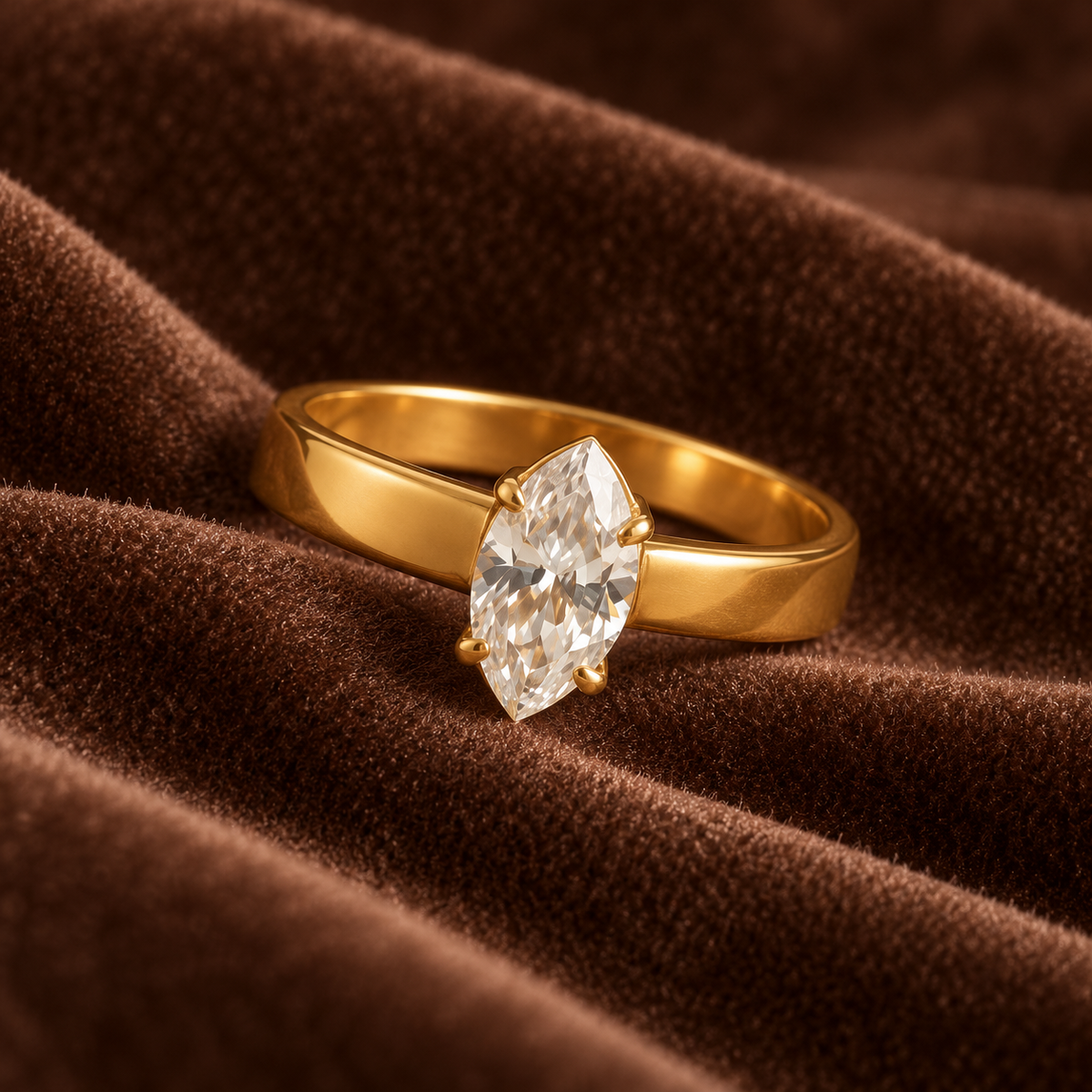 Marquise Crystal Ring — detail vanuit een andere hoek
