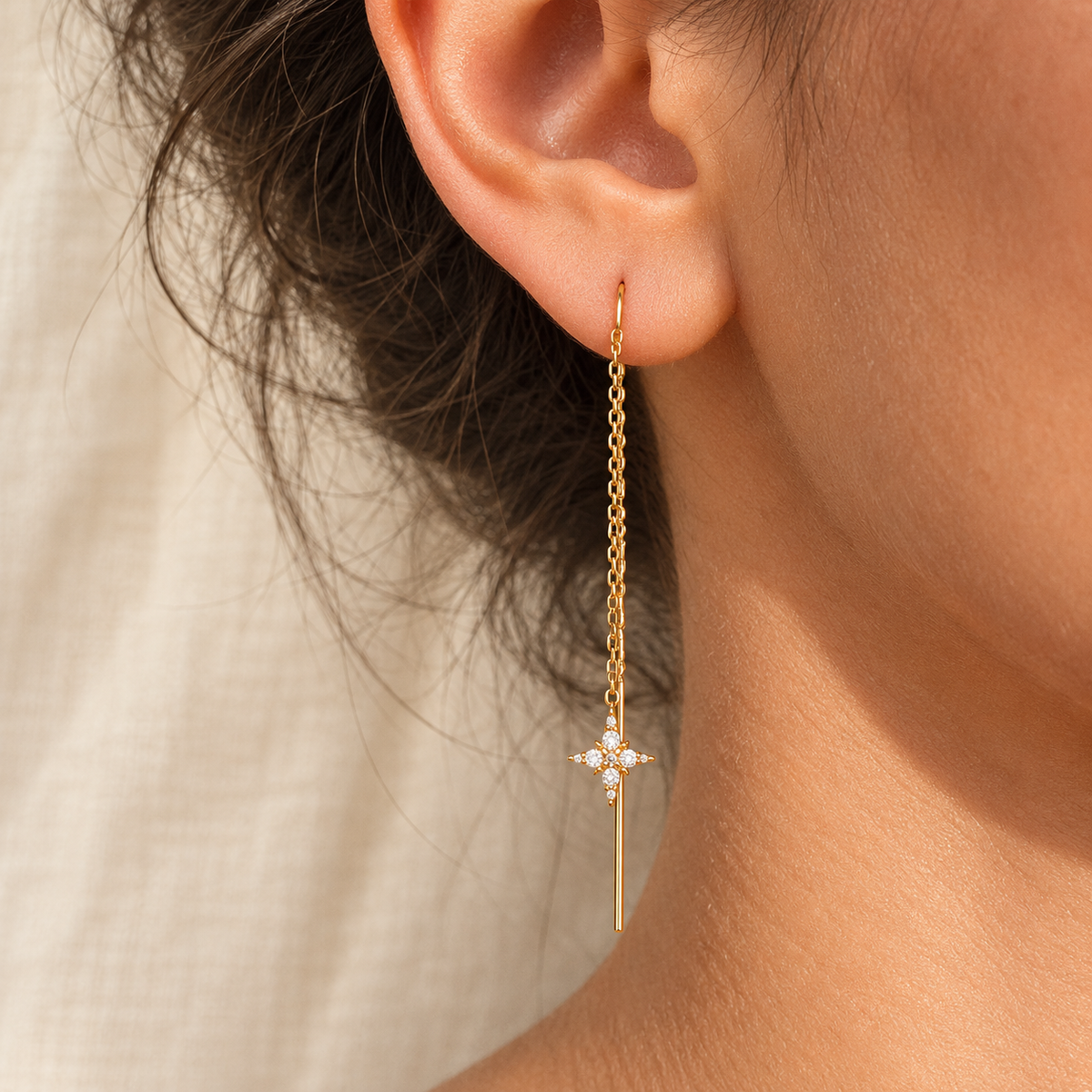 Moon & Star Threaders — detail vanuit een andere hoek