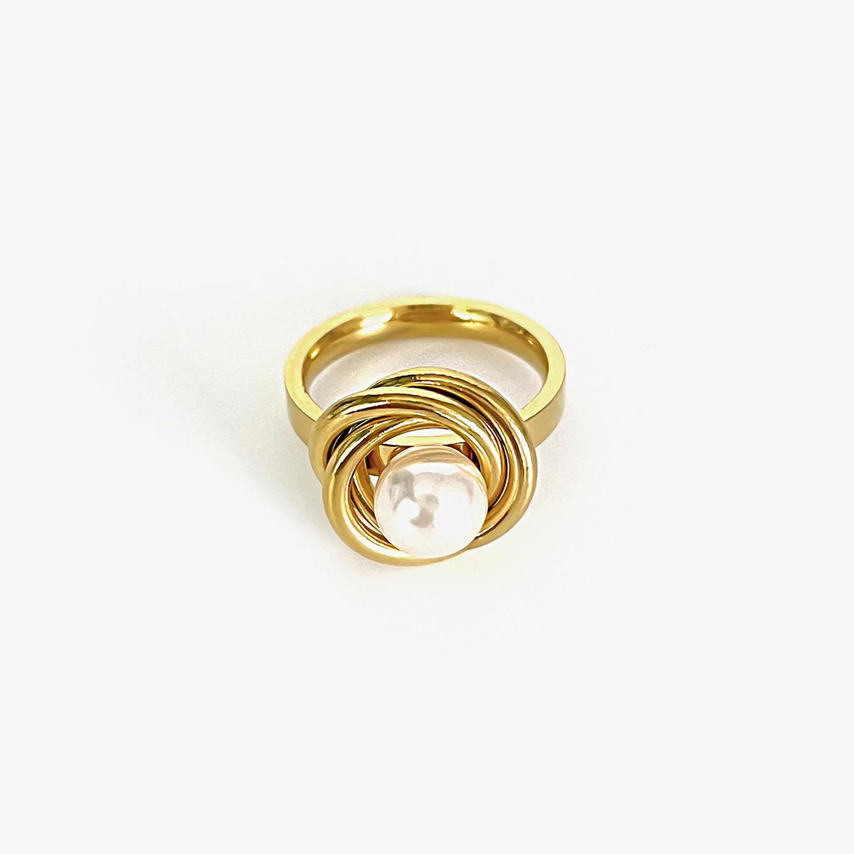 Pearl Spiral Ring