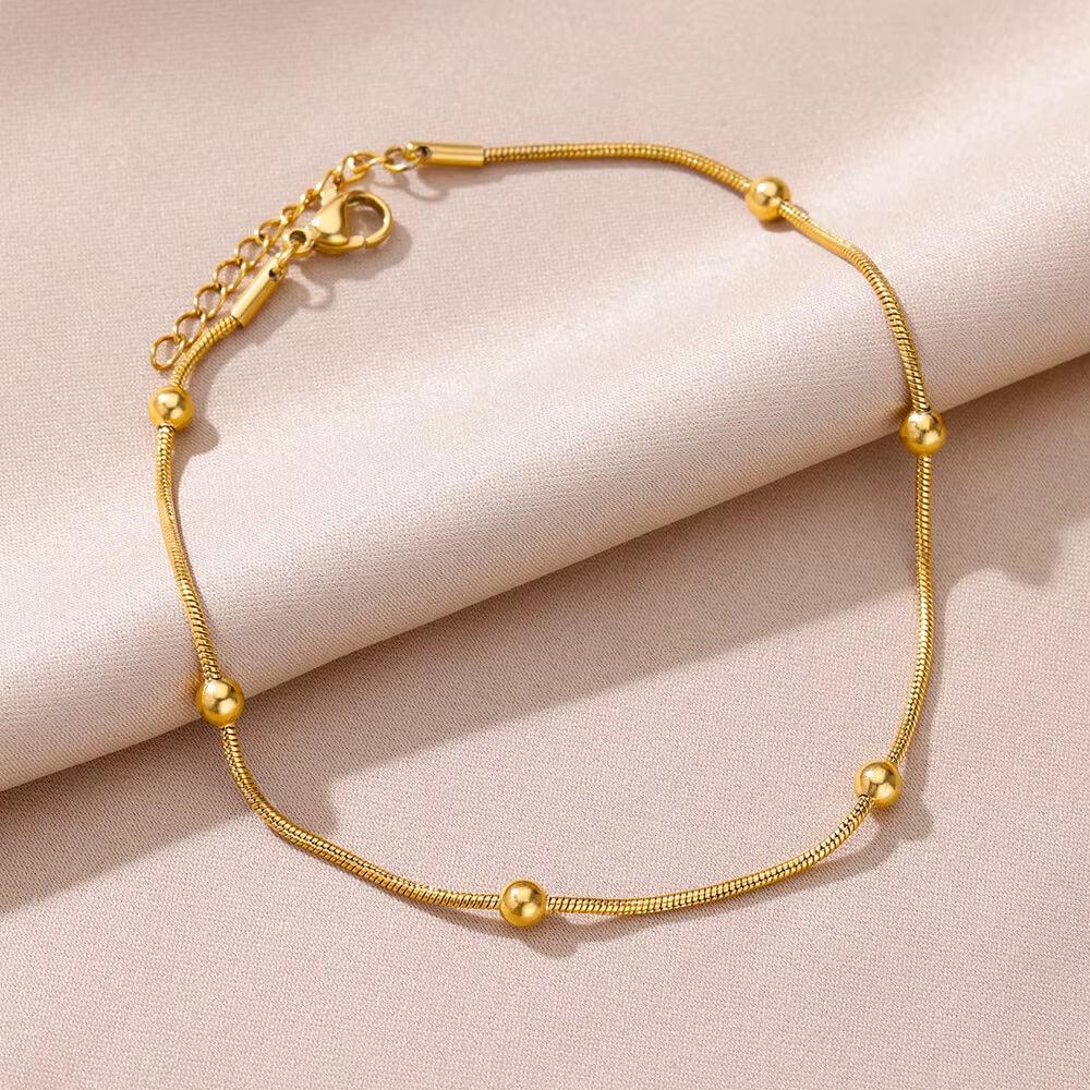 Gold Ball Anklet