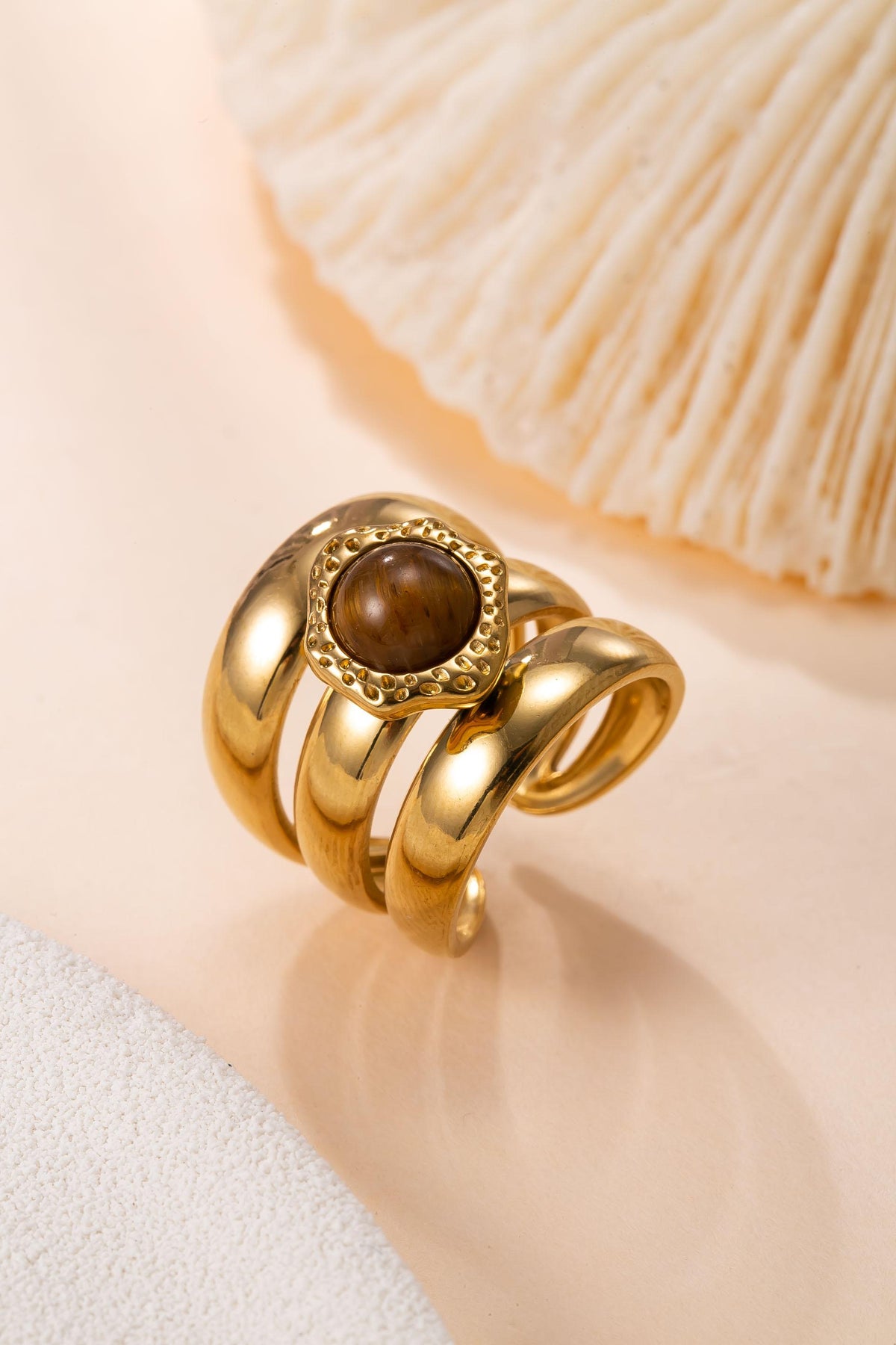 Amber Sculptural Ring