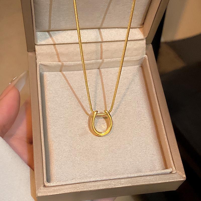 Gold Horseshoe Necklace