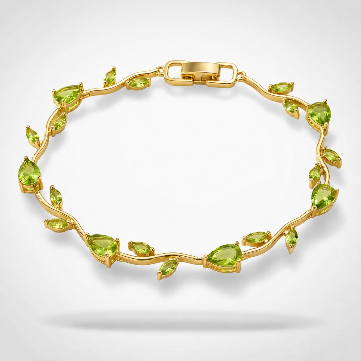 Green Leaf Crystal Bracelet